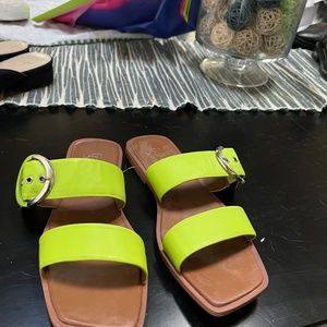 Franco Sarto green sandals size 10